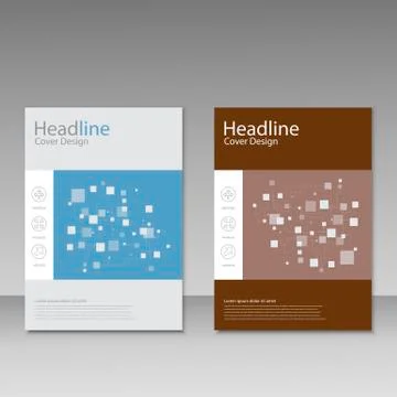 Vector brochure of abstract texture with squares. Design background Stock Illustration