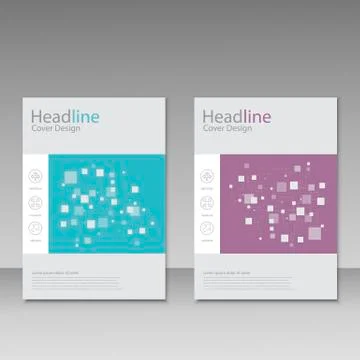 Vector brochure of abstract texture with squares. Design background Illustrazione stock