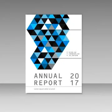 Vector brochure design with abstract triangles background Stock Illustration