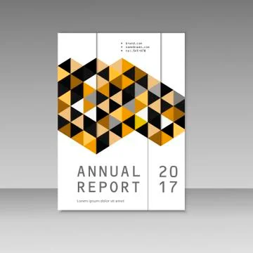 Vector brochure design with abstract triangles background Stock Illustration
