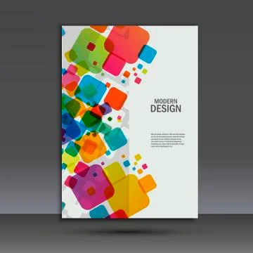 Vector brochure design layout template in A4 Stock Illustration