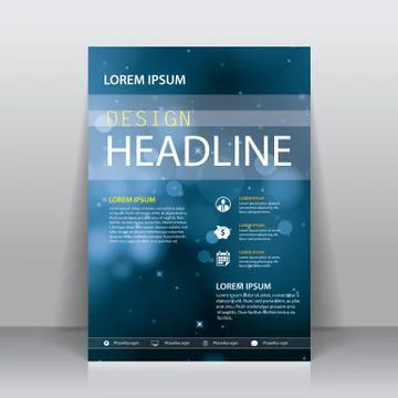 Vector brochure flyer cover design template Stock Illustration