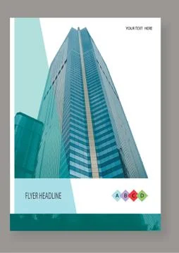 Vector Brochure Flyer design Layout template in A4 size Stock Illustration