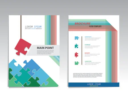 Vector brochure flyer design layout template, size A4. Illustrazione stock
