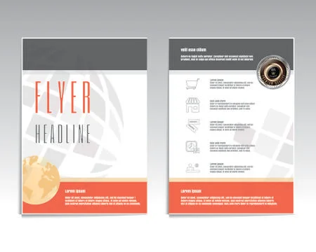 Vector brochure flyer design layout template, size A4. Illustrazione stock