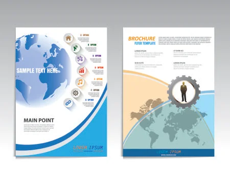 Vector brochure flyer design layout template, size A4. Stock Illustration