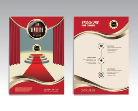 Vector brochure flyer design layout template, size A4. Illustrazione stock