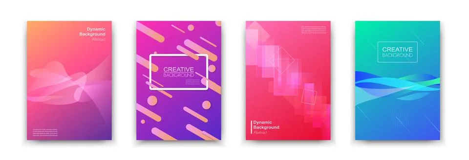 Vector Brochure Flyer design Layout template, size A4, Curve design, colorful Stock Illustration