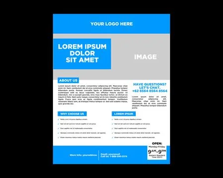 Vector Brochure Flyer Design Layout Template Stock Illustration