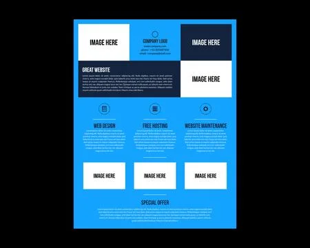Vector Brochure Flyer Design Layout Template Stock Illustration