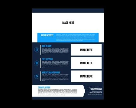 Vector Brochure Flyer Design Layout Template Stock Illustration