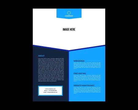 Vector Brochure Flyer Design Layout Template Stock Illustration