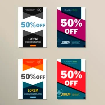 Vector brochure layout design template Stock Illustration