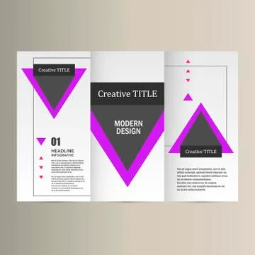 Vector brochure layout design template Stock Illustration