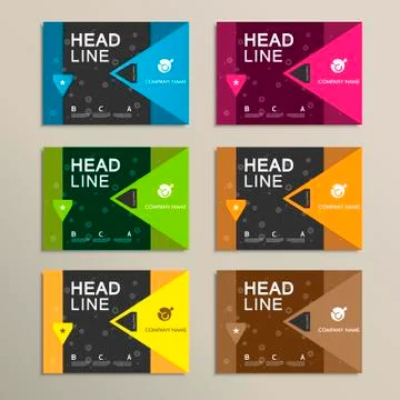 Vector brochure layout design template Stock Illustration