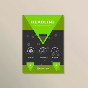 Vector brochure layout design template Stock Illustration