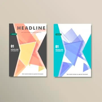 Vector brochure layout design template Stock Illustration