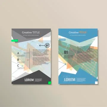Vector brochure layout design template Stock Illustration