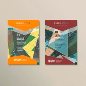 Vector brochure layout design template Stock Illustration