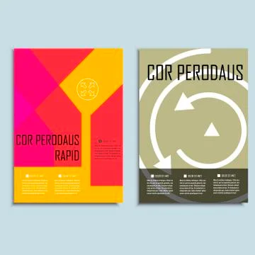 Vector brochure layout design template Stock Illustration