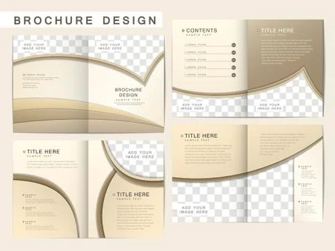 Vector brochure layout design template Stock Illustration