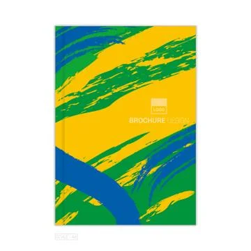 Vector brochure template with colored lines and waves. vector eps10. Stock Illustration