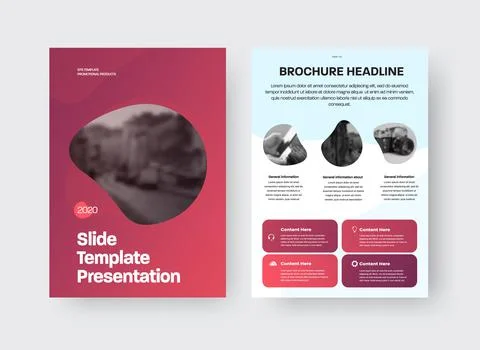 Vector brochure template with design Stock Illustration