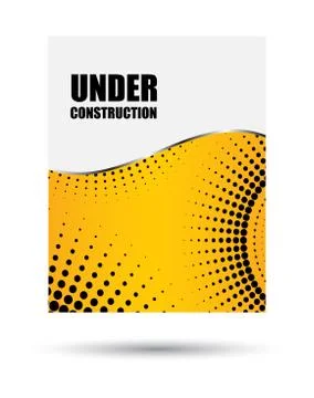 Vector brochure template design, under construction dotted flyer Stock Illustration