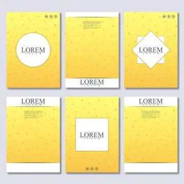 Vector brochure template, flyer, cover magazine in A4 size. Structure molecule Stock Illustration