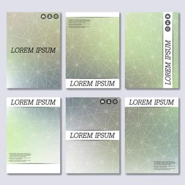 Vector brochure template, flyer, cover magazine in A4 size. Structure molecule Stock Illustration