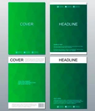 Vector brochure template, flyer, cover magazine in A4 size. Business abstract Stock Illustration