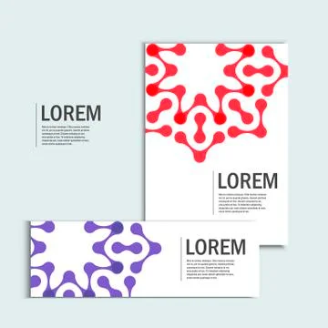 Vector brochures with abstract figures. Design pattern Stock Illustration