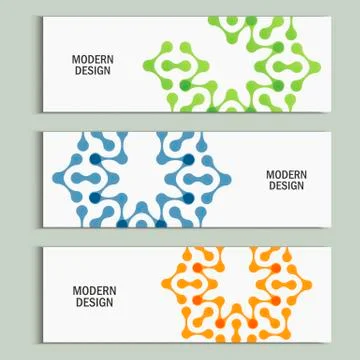 Vector brochures with abstract figures. Design pattern Stock Illustration
