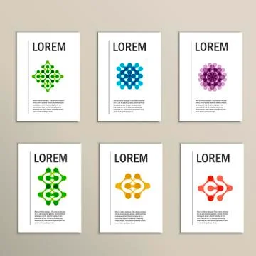Vector brochures with abstract figures. Design pattern イラスト素材