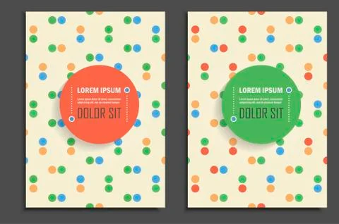 Vector brochures vintage style Stock Illustration