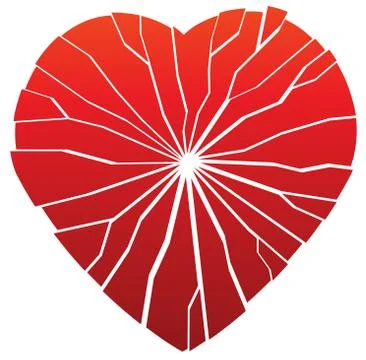 Vector broken heart Stock Illustration