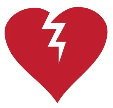 Vector Broken Heart Stock Illustration