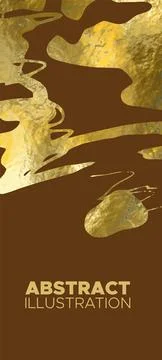 Vector Brown and Gold Design Templates for banner. Stock Illustration