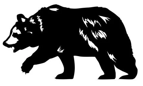 Vector brown bear fantasy Illustrazione stock