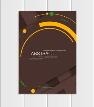 Vector brown brochure A5 or A4 format material design element corporate style Stock Illustration