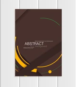 Vector brown brochure A5 or A4 format material design element corporate style Ilustração Stock