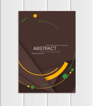 Vector brown brochure A5 or A4 format material design element corporate style Ilustração Stock