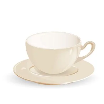 Vector brown coffee cup or mug 스톡 일러스트