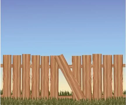 Vector brown fence Stock Illustration