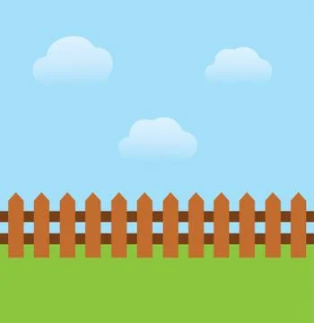 Vector Brown Fence Stock Illustration