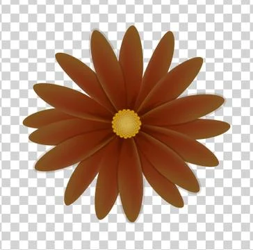 Vector with brown flower Stock Illustration