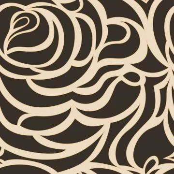 Vector brown flowing and seamless background.abstract background Stock Illustration