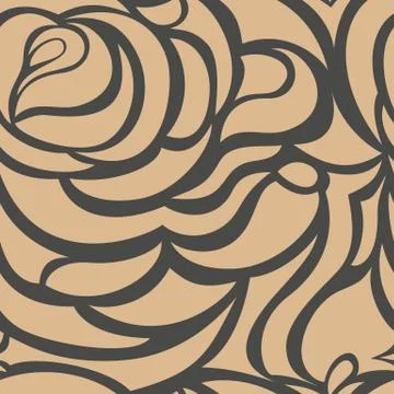Vector brown flowing and seamless background.abstract background Stock Illustration