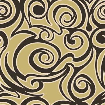 Vector brown flowing and seamless background. Stock-Illustration