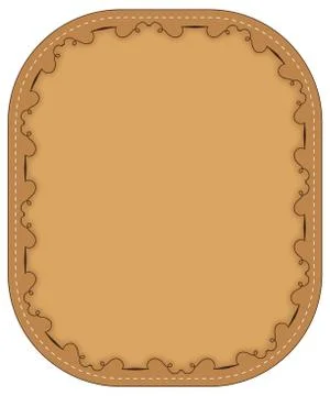 Vector  brown frame with pattern 스톡 일러스트